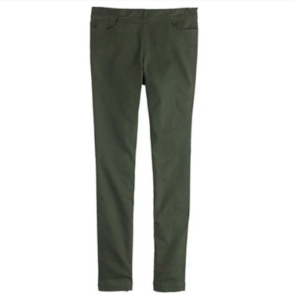J.Crew Dannie Fit Olive Khaki Pants - Back zip